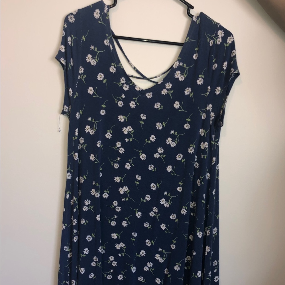 Flowered Short Sleeve Dress